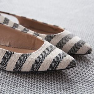 Striped Slingback Flat